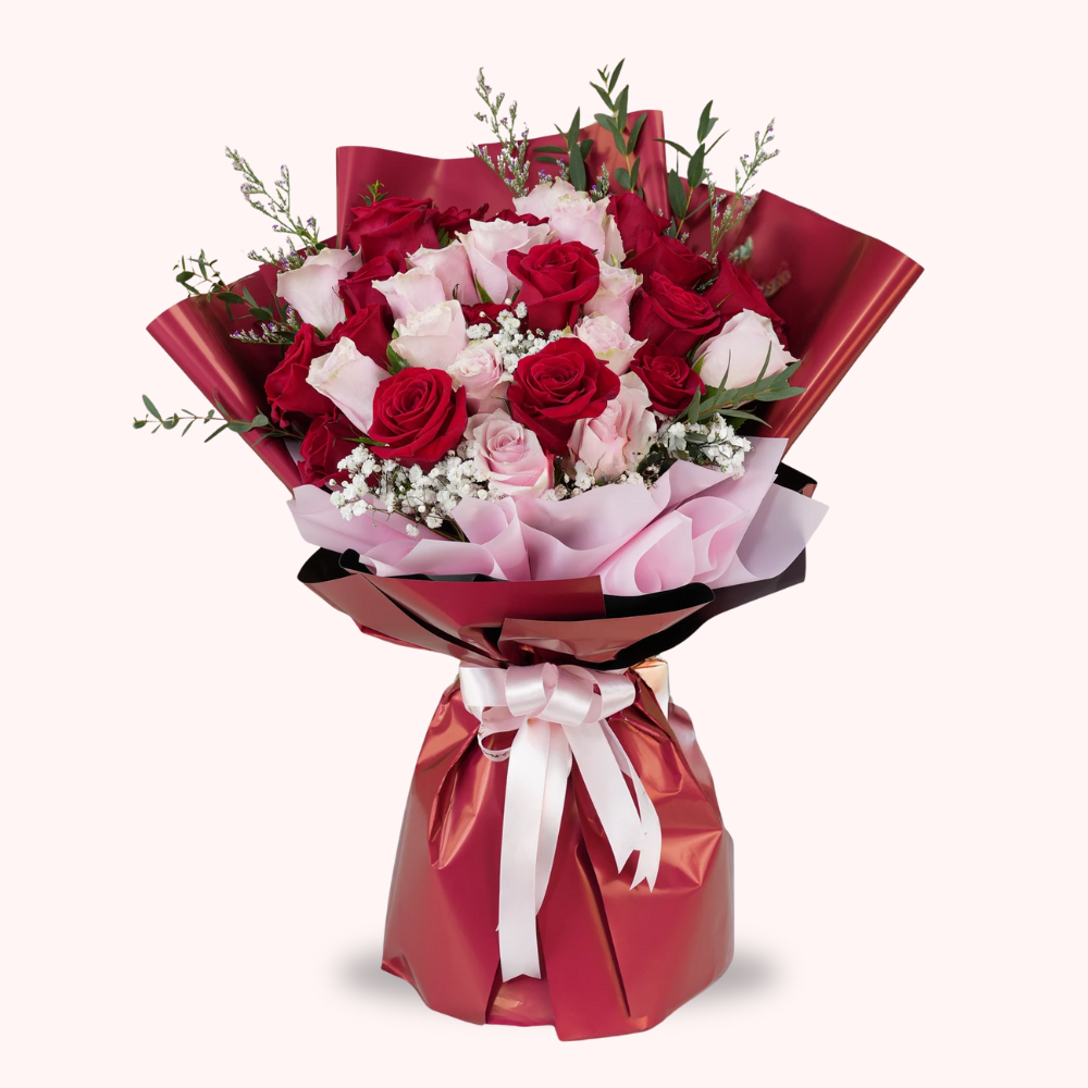 Pink & Red Rose Delight