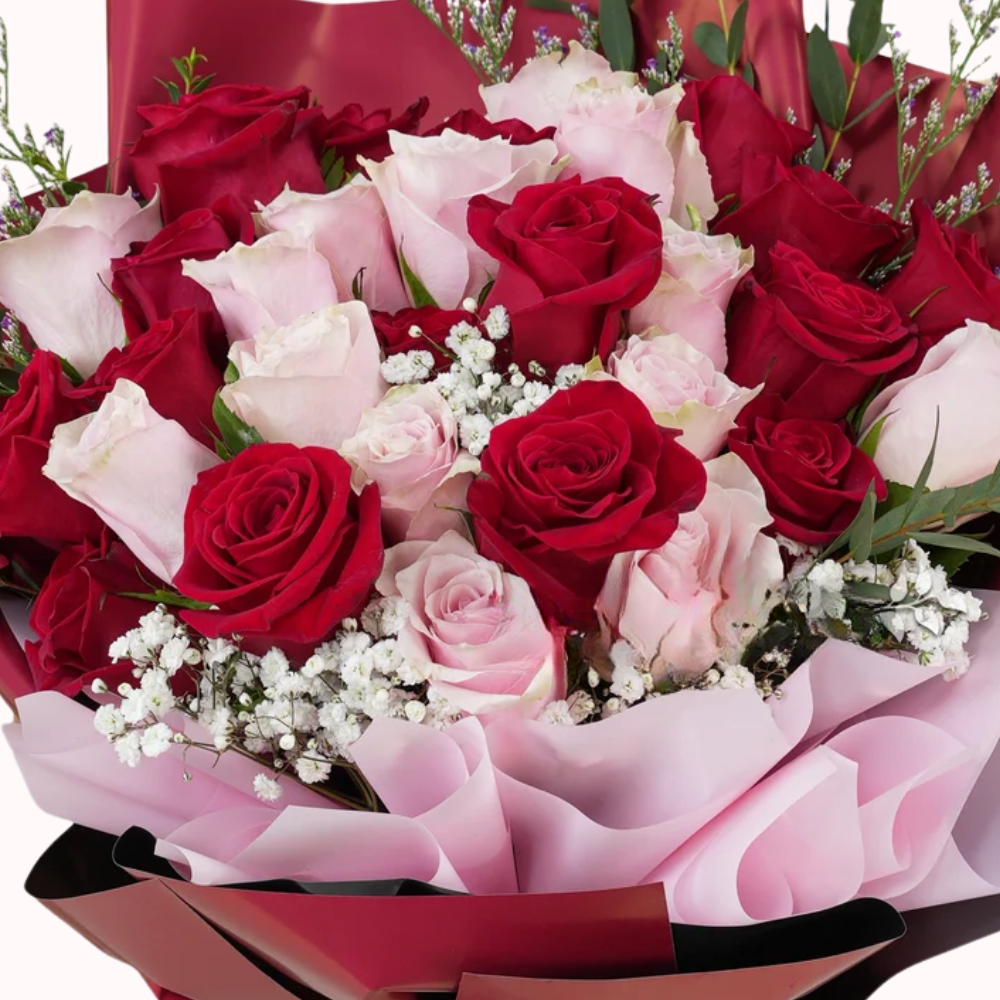Pink & Red Rose Delight