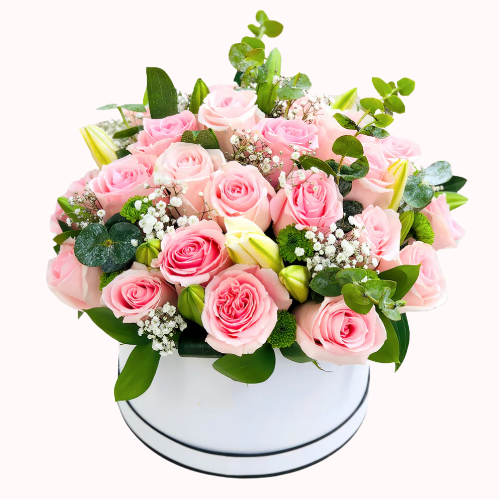 Pink Rose and Lily Classic box