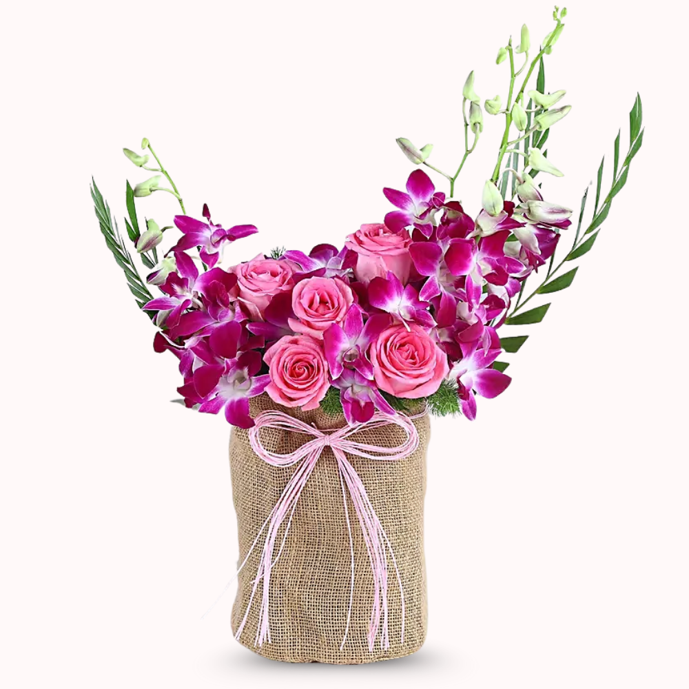 Celebrating You Pink Roses & Orchids