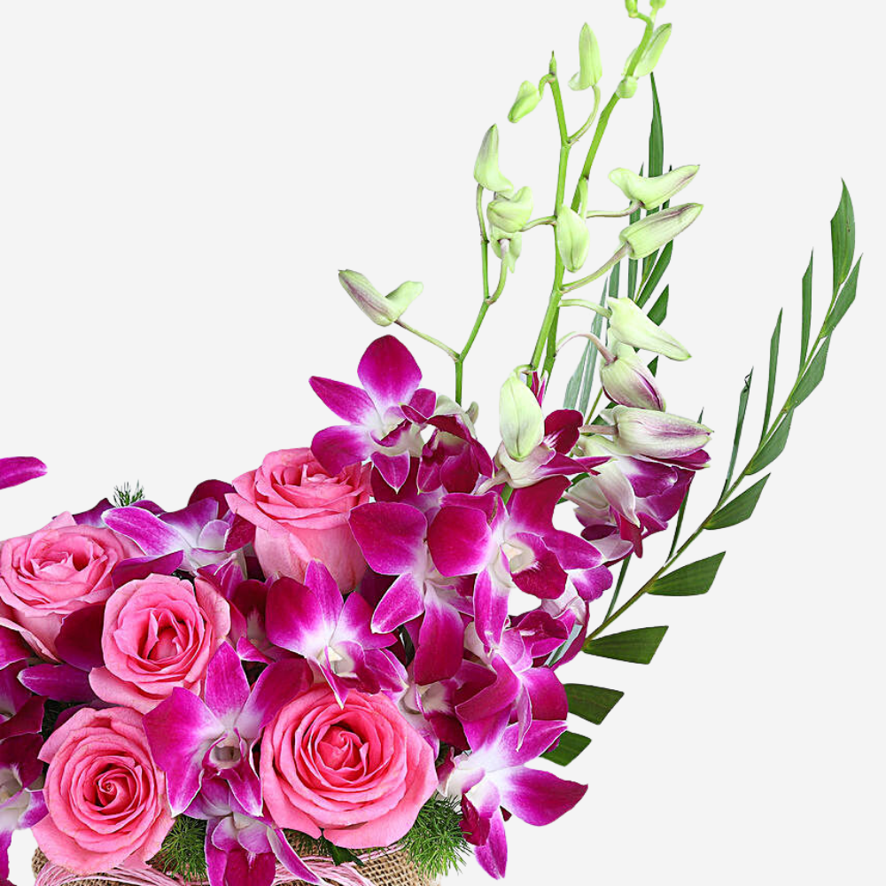 Celebrating You Pink Roses & Orchids