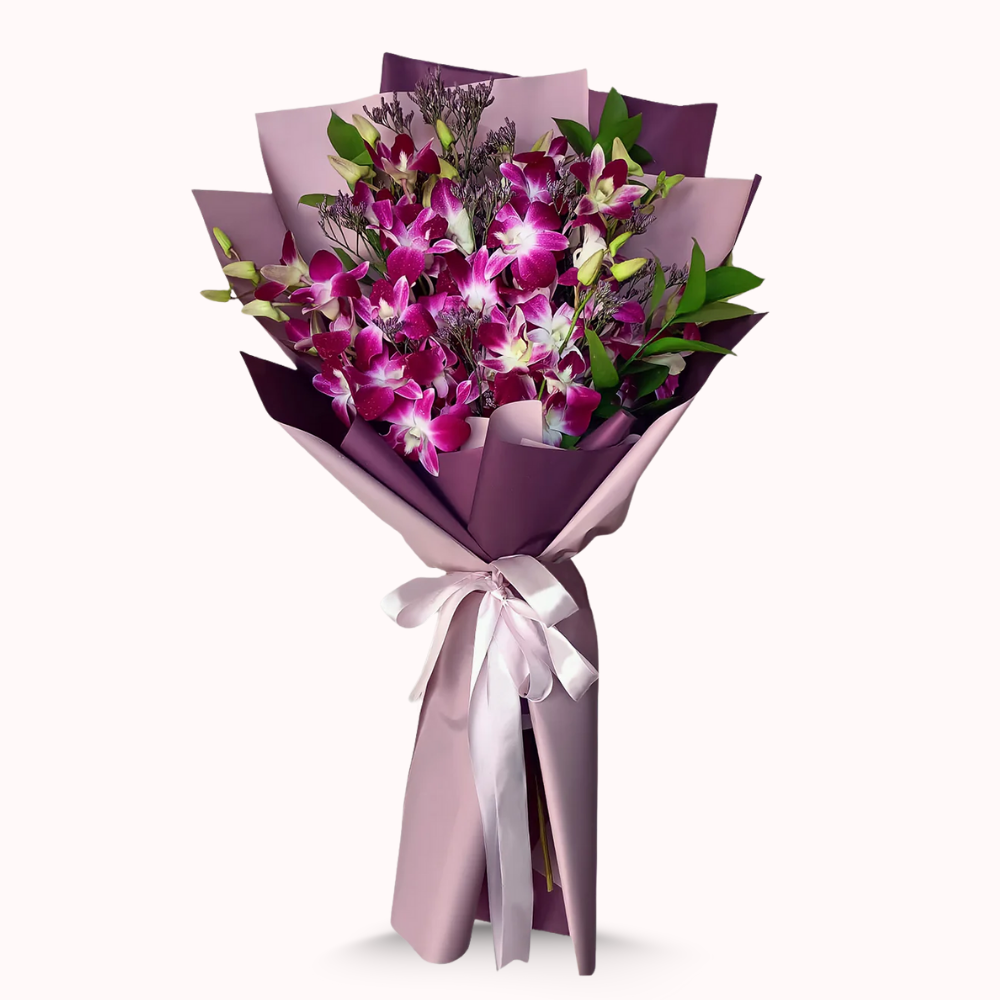Purple Orchid Romance Bouquet