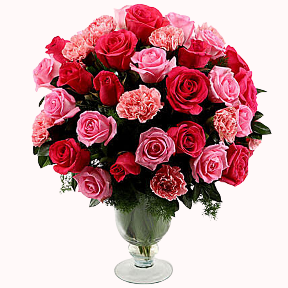 Royal Grace Pink Rose & Carnation Bouquet