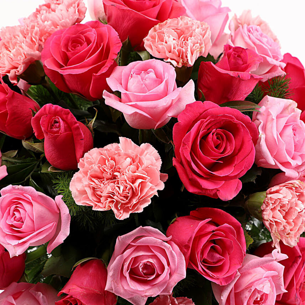 Royal Grace Pink Rose & Carnation Bouquet