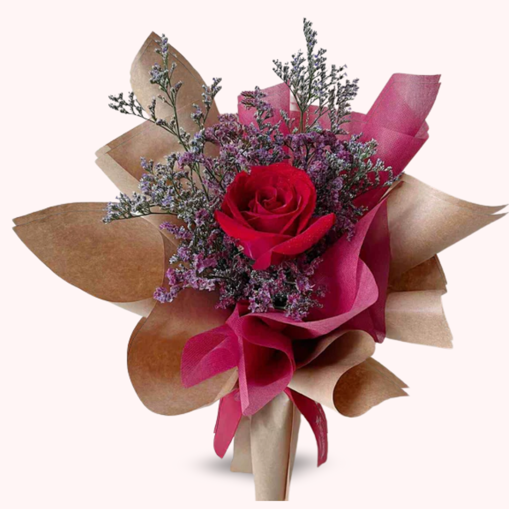 Single Classy Red Rose for Your Love