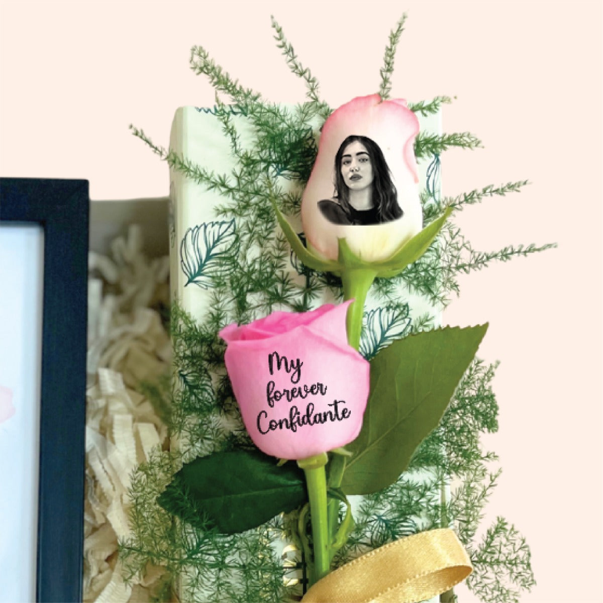 “My First Best Friend” Sister Gift Box with Frame, Magnet & Personalized Roses