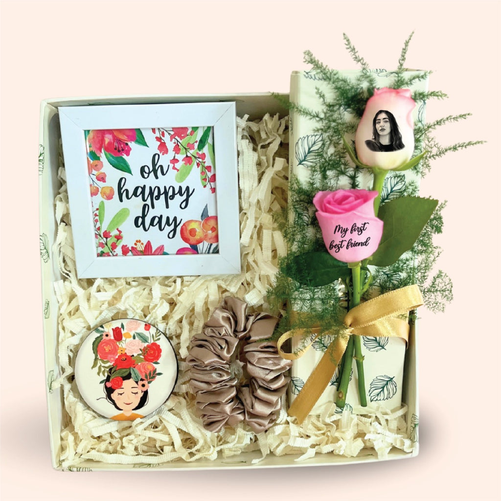 Sister Keepsake Gift Box with Frame, Magnet & Custom Roses