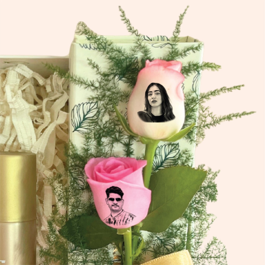 Sister Fragrance Gift Box with Deo, Chocolate & Custom Roses