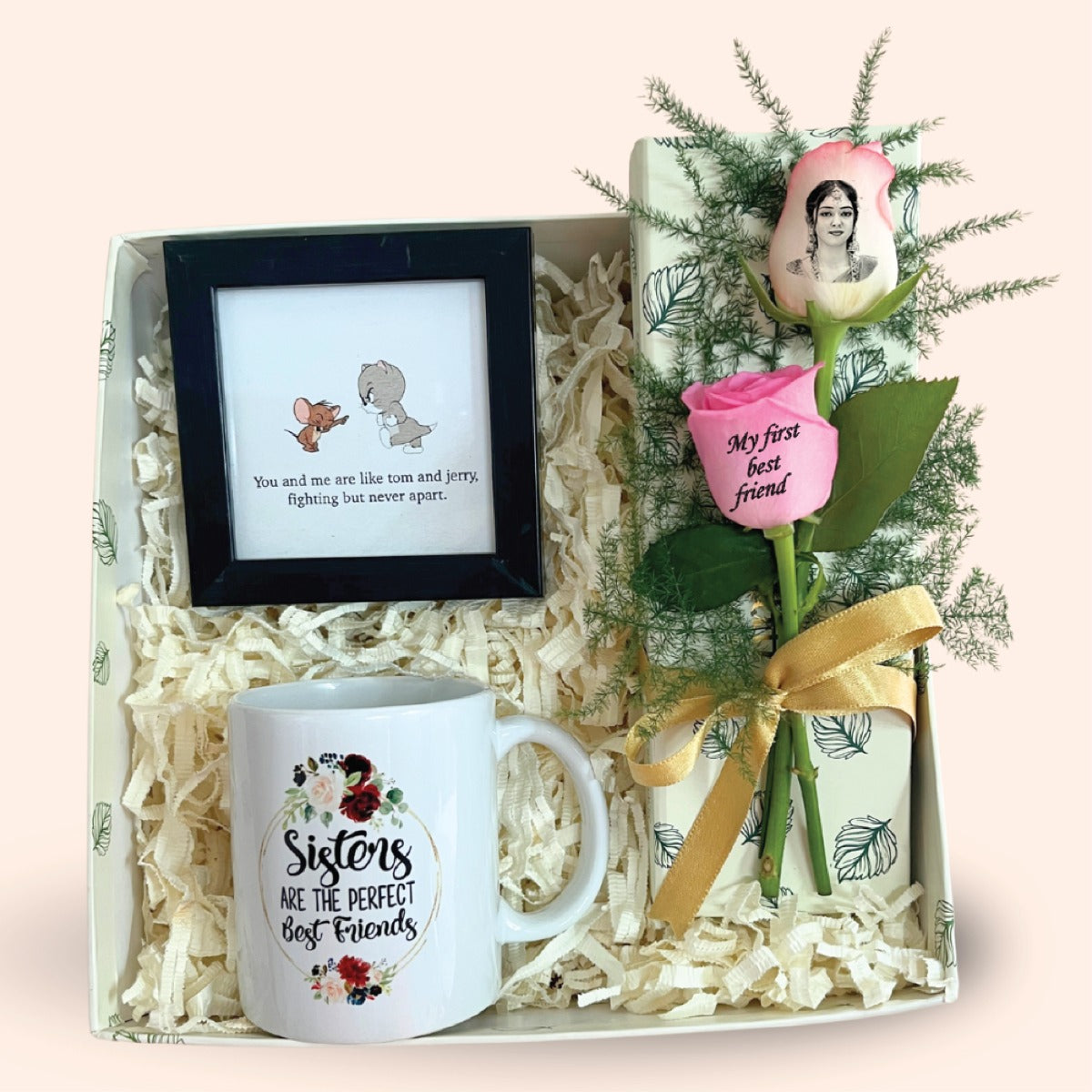 Sister Love Box with Mug, Frame & Personalized Roses