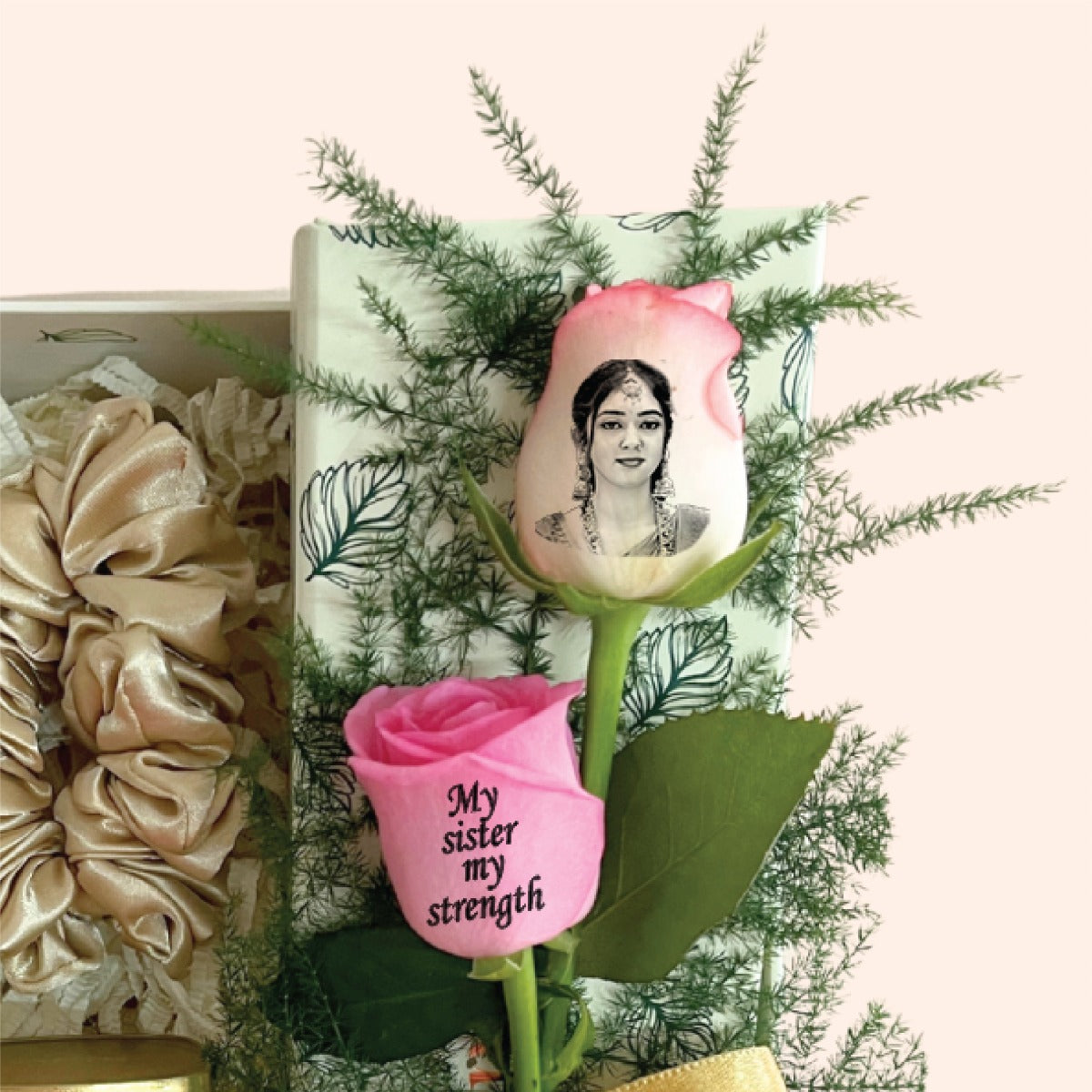 Sister Coffee Gift Box with Photo Rose & Flask