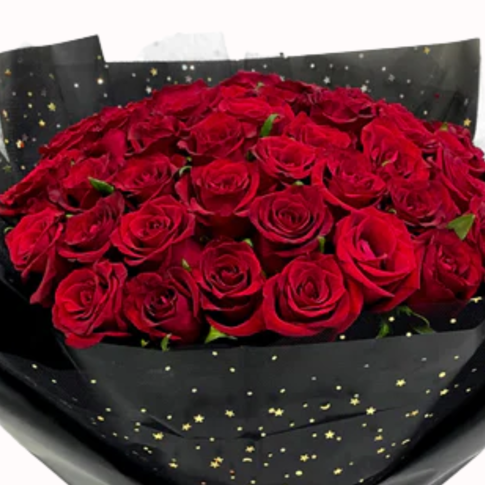 Starry Red Roses Bouquet