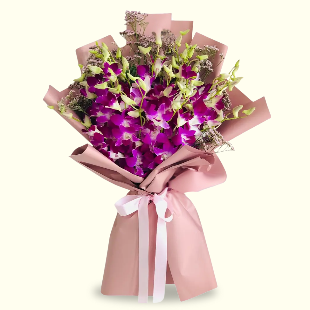 Timeless Purple Orchid Memory Bouquet
