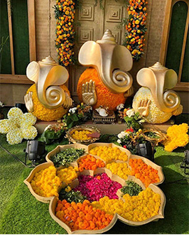 Ganpati Flower Decoration Ideas: Transform Your Mandap with Floral Elegance in Mumbai & Surat